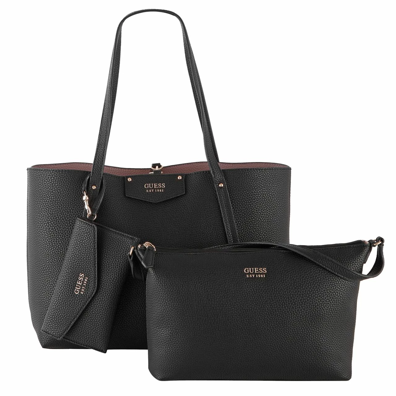 Guess Shopper Eco Brenton Tote Black 3 Guess Shopper Eco Brenton Tote Black