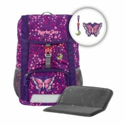 Step By Step Kinder Rucksack Set 3-tlg. Kid 13l Shine Butterfly Night
