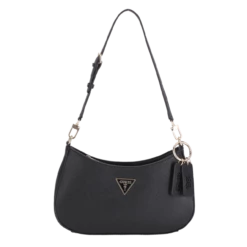 Guess Beuteltasche Noelle Top Zip Shoulder Bag Black