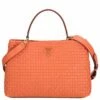 Guess Kurzgriff Tasche Lisbet 2 Compartment Satchel Papaya