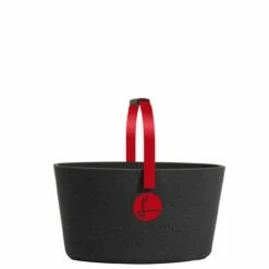 LIEBLINGSKORB Einkaufskorb Basic Black/weinrot