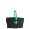 LIEBLINGSKORB Einkaufskorb Basic Black/türkis