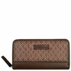 Tom Tailor Langbörse Damen Yoki Long Zip Wallet Printed Brown