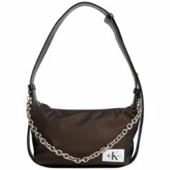 Calvin Klein Jeans Beuteltasche Nylon Chain Shoulder Bag Dark Chestnut Irid.
