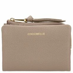 Coccinelle Hochkantbörse Damen Softy Small Wallet Grain. Lea. Warm Taupe