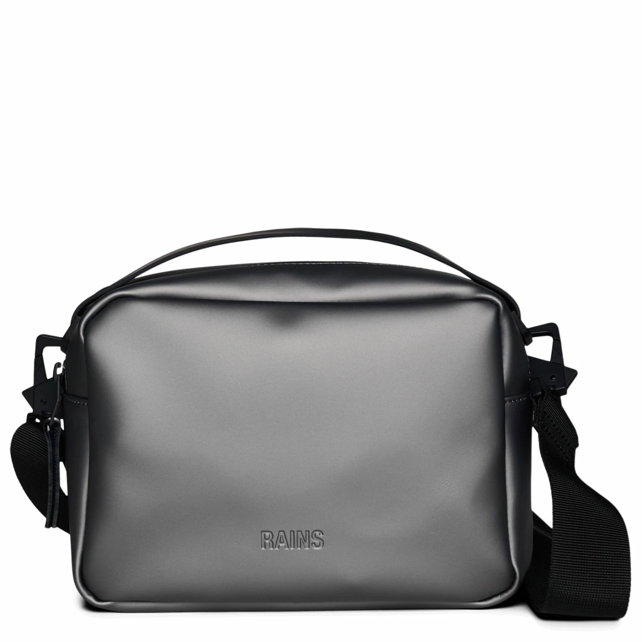RAINS Umhängetasche Box Bag Metallic Grey 3 RAINS Umhängetasche Box Bag Metallic Grey