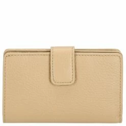 Coccinelle Hochkantbörse Damen Metallic Soft Wallet Medium Fresh Beige