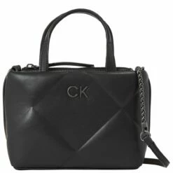 Calvin Klein Kurzgriff Tasche RE-Look Quilt Tote Mini Ck Black