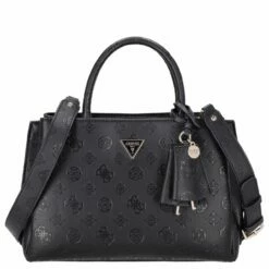 Guess Kurzgriff Tasche Jena Elite Luxury Satchel Black Logo