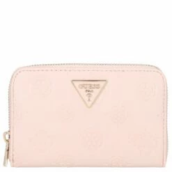 Guess Querbörse Damen Jena SLG Medium Zip Around Pale Pink Logo