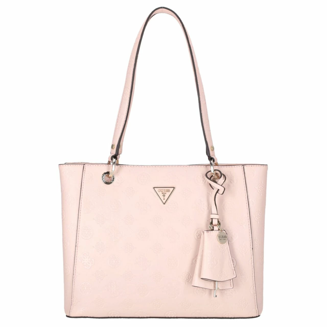 Guess Shopper Jena Noel Tote Pale Pink Logo 3 Guess Shopper Jena Noel Tote Pale Pink Logo