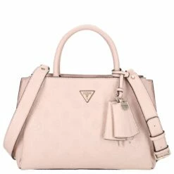 Guess Kurzgriff Tasche Jena Elite Luxury Satchel Pale Pink Logo
