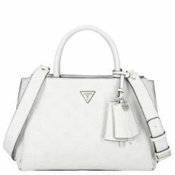 Guess Kurzgriff Tasche Jena Elite Luxury Satchel White Logo
