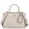Guess Kurzgriff Tasche Jena Elite Luxury Satchel Taupe Logo
