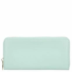 Seidenfelt Manufaktur Langbörse Damen Smilla Aqua Mint/gold