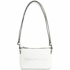 Calvin Klein Jeans Umhängetasche Sculpted Camara Pouch White/Silver Logo