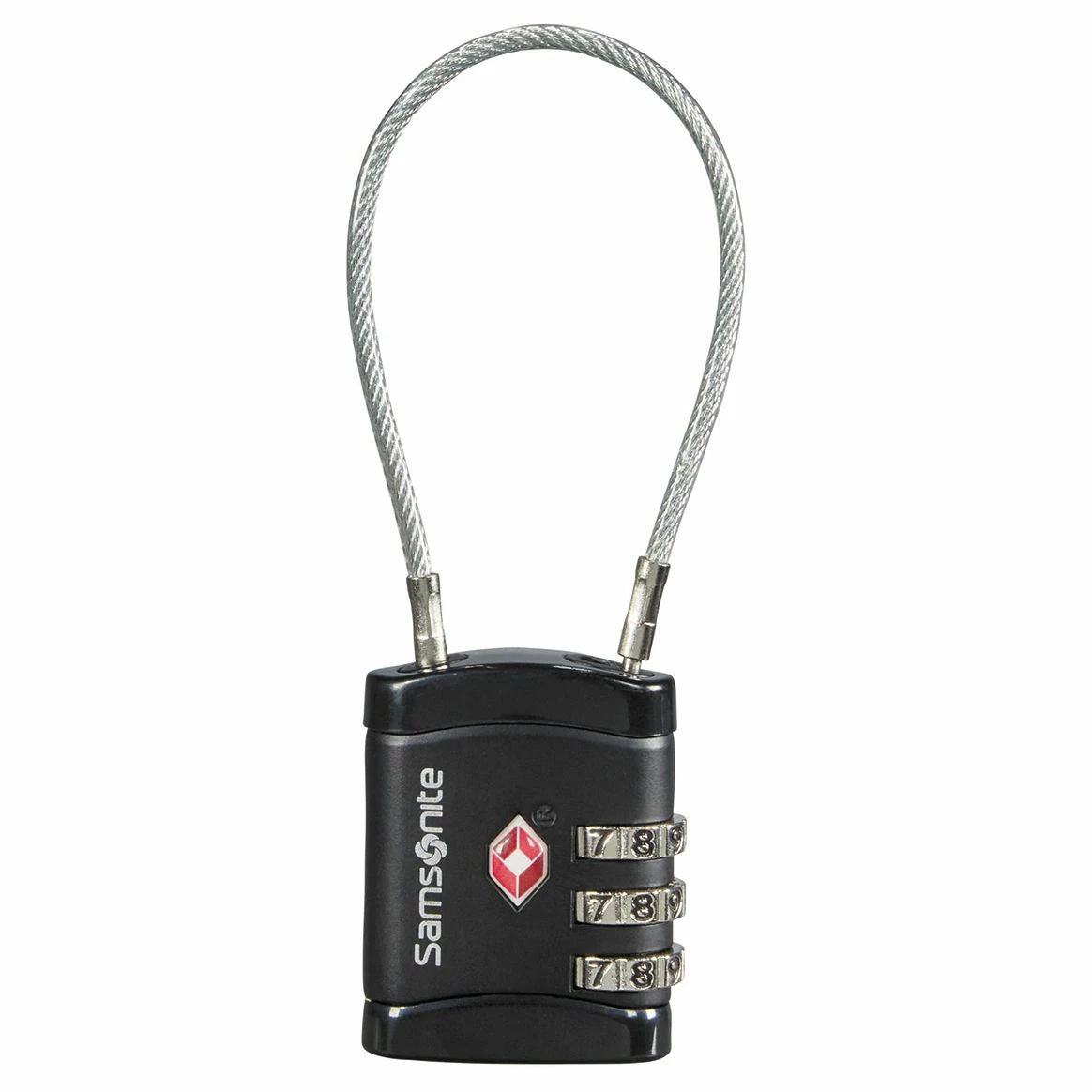 Samsonite Zahlenschloss Cablelock 3 Dial TSA Black 3 Samsonite Zahlenschloss Cablelock 3 Dial TSA Black