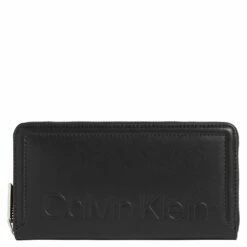 Calvin Klein Langbörse Damen Minimalhardware Z/A Wallet Black