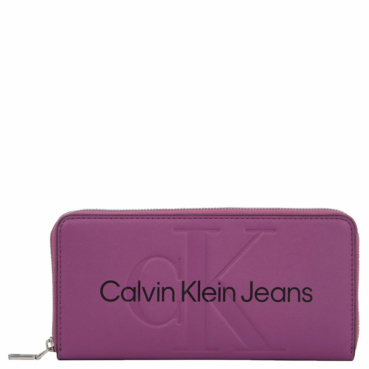 Calvin Klein Jeans Langbörse Damen Sculpted MED Zip Around Pipping Berry 3 Calvin Klein Jeans Langbörse Damen Sculpted MED Zip Around Pipping Berry