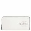 Calvin Klein Jeans Langbörse Damen Sculpted Zip Around Warm White -Aufbewahrungstasche Geschäft 0 01 neu 3642b9ca68fa35 1280x1280