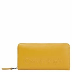 Calvin Klein Langbörse Damen CK SET Wallet LG Monarch Gold