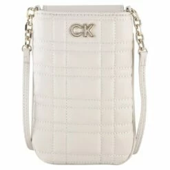 Calvin Klein Umhängetasche RE-Look Quilt Handyetui Ecru