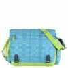 CEEVEE Leather Messenger Bag Manchester Turquoise/green