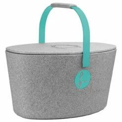 LIEBLINGSKORB Einkaufskorb Plus Silver Grey/türkis