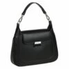 Seidenfelt Manufaktur Kurzgriff Tasche Vrena Black, Metal Silver