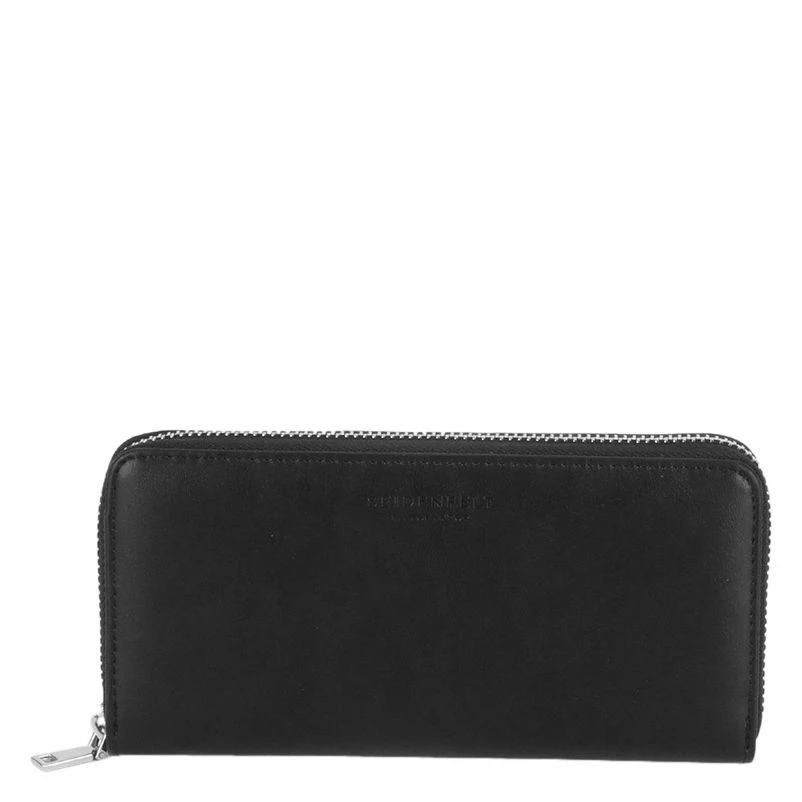 Seidenfelt Manufaktur Langbörse Damen Smilla Black, Silver 3 Seidenfelt Manufaktur Langbörse Damen Smilla Black, Silver