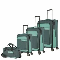 Travelite Kofferset Viia 4w L/M/S Reisetasche Eukalyptus