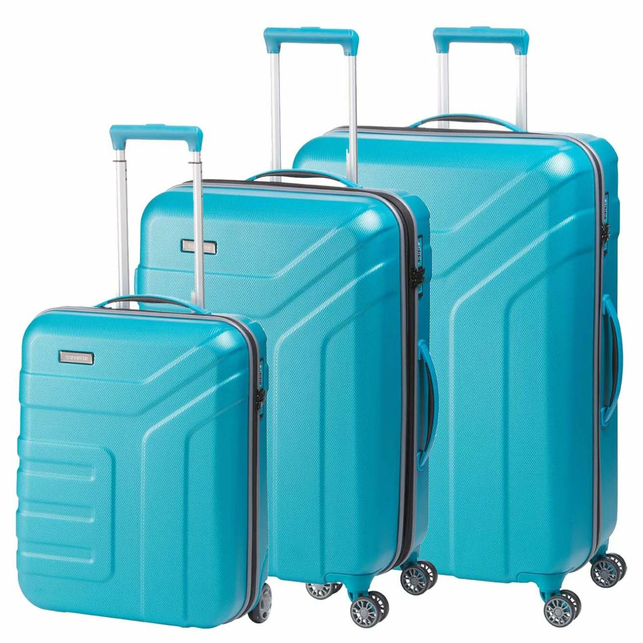 Travelite Kofferset 3tlg. Vector 2W S 4W M/L Türkis 3 Travelite Kofferset 3tlg. Vector 2W S 4W M/L Türkis