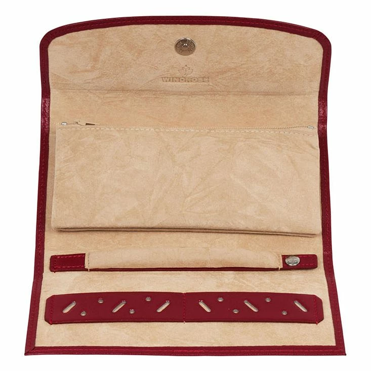 Windrose Schmucktasche Merino 33400 Rot 3 Windrose Schmucktasche Merino 33400 Rot