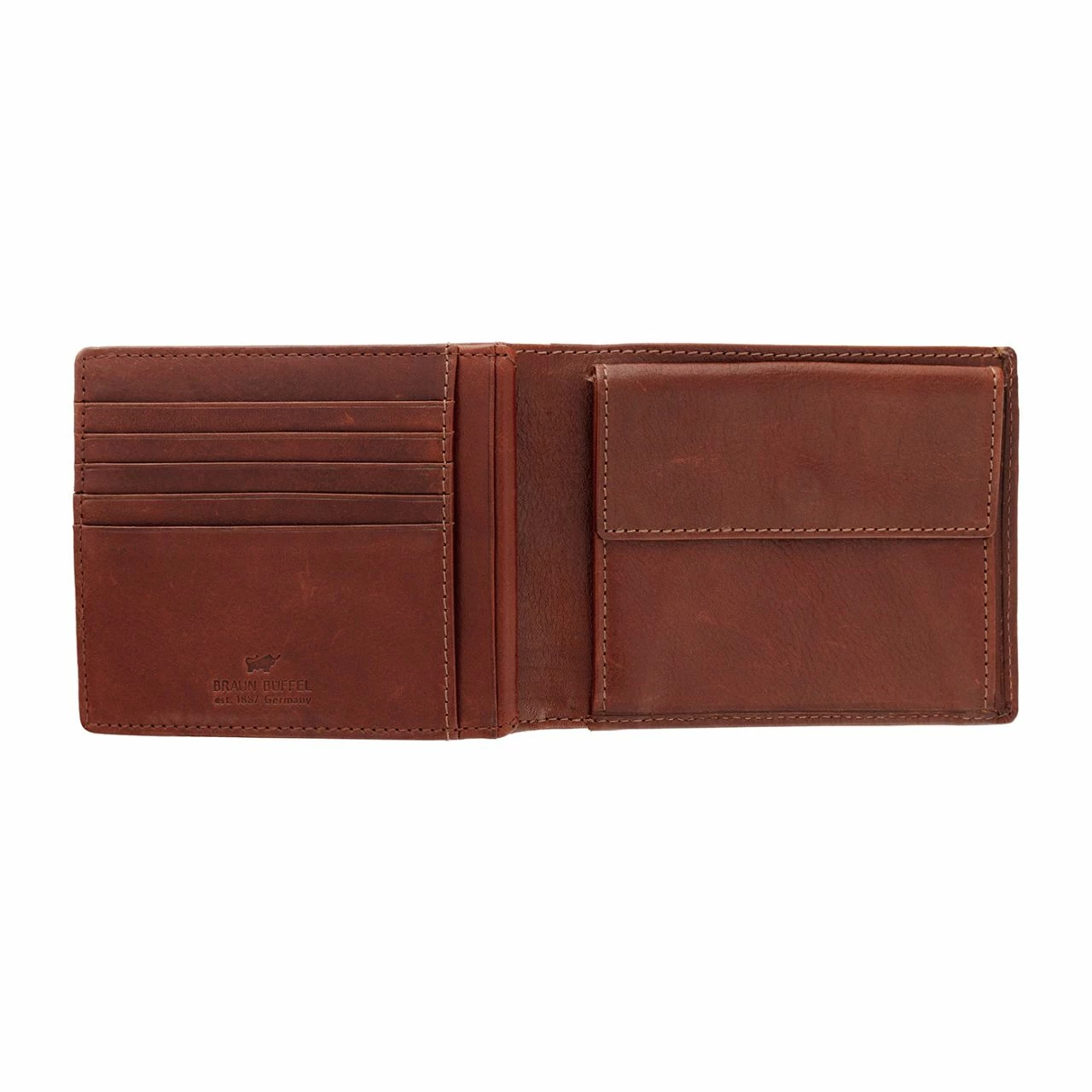 Braun Büffel Querbörse Herren Arezzo 12CS Tabak 4 Braun Büffel Querbörse Herren Arezzo 12CS Tabak – Bild 2