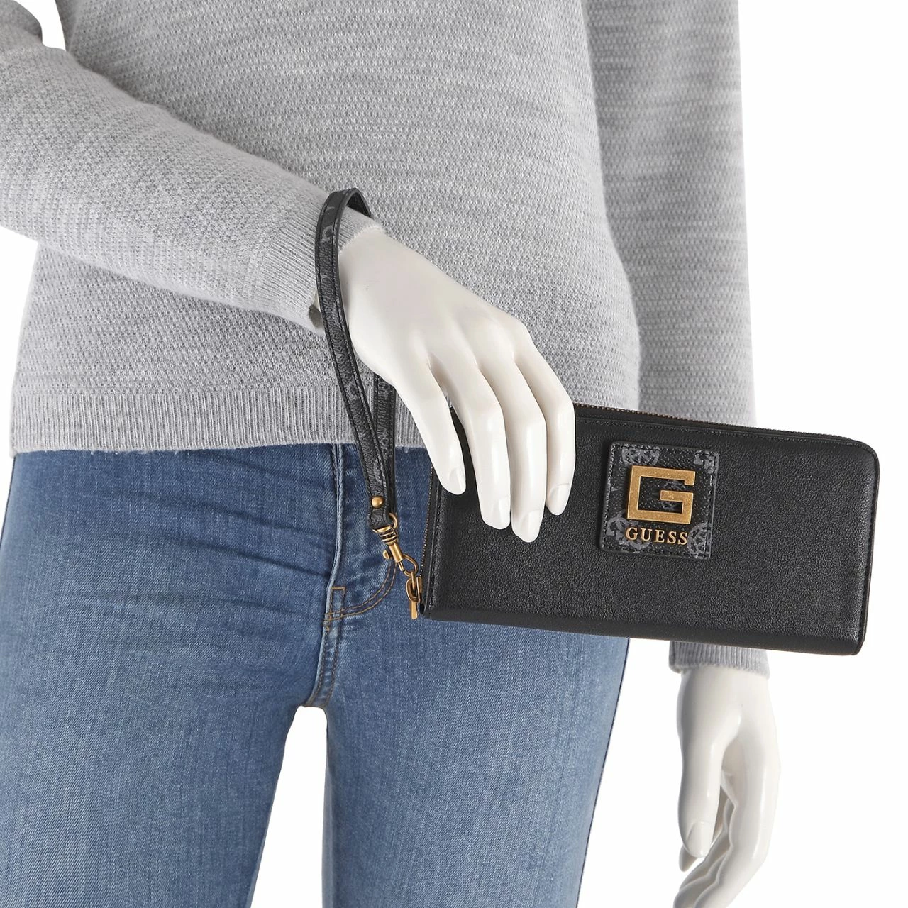 Guess Langbörse Damen Alva SLG Large Zip Around Crem Logo 4 Guess Langbörse Damen Alva SLG Large Zip Around Crem Logo – Bild 2