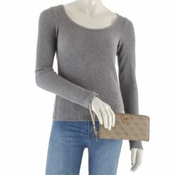 Guess Langbörse Damen Laurel SLG Large Zip Around Latte Logo -Aufbewahrungstasche Geschäft 0 0263e57ddfd3509 1280x1280