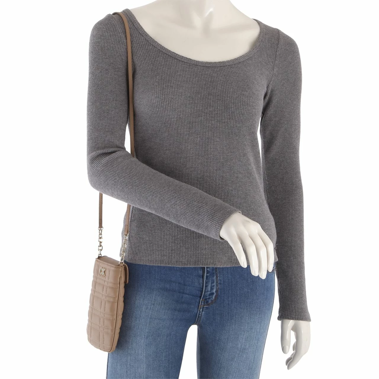 Calvin Klein Umhängetasche RE-Look Quilt Handyetui Black 4 Calvin Klein Umhängetasche RE-Look Quilt Handyetui Black – Bild 2