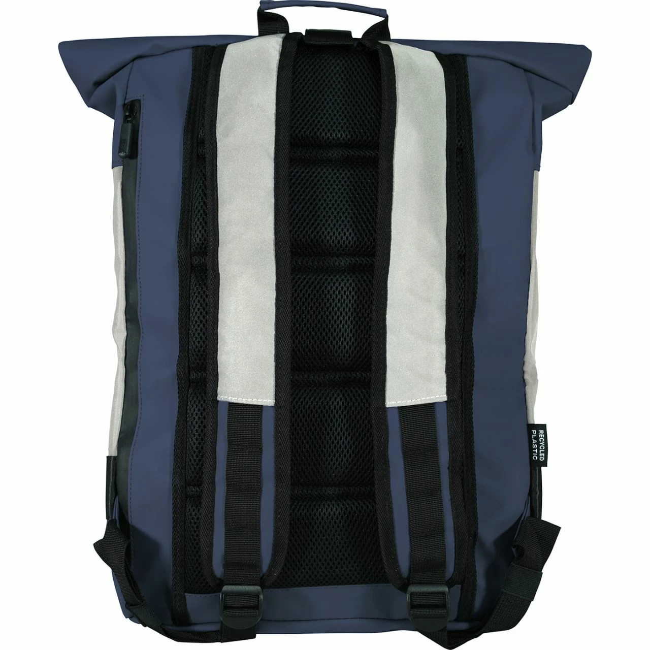 OAK25 Rucksack Reflective Rolltop 22l Navy/blau + Silber 4 OAK25 Rucksack Reflective Rolltop 22l Navy/blau + Silber – Bild 2