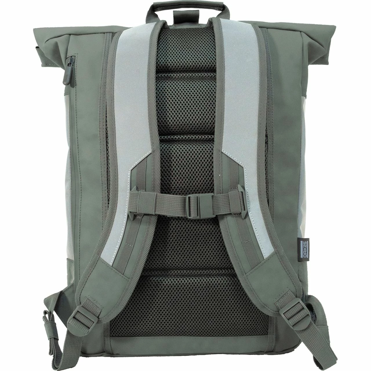 OAK25 Rucksack Reflective Rolltop 22l Oliv/salbei + Silber 4 OAK25 Rucksack Reflective Rolltop 22l Oliv/salbei + Silber – Bild 2