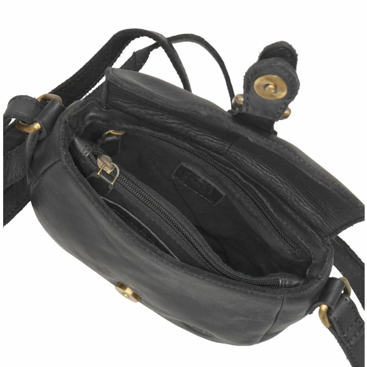 Sattlers & Co. Umhängetasche The Suave Safir Cross Flap Black 4 Sattlers & Co. Umhängetasche The Suave Safir Cross Flap Black – Bild 2