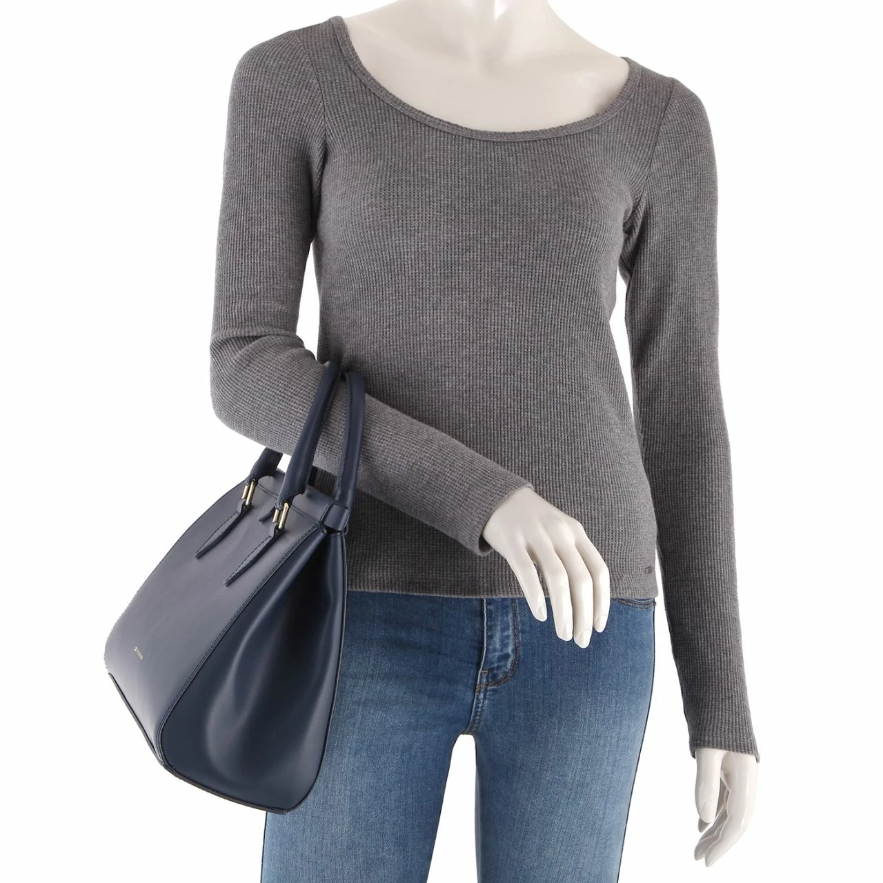 Von Cronshagen Kurzgriff Tasche 02814 Blue Navy 4 Von Cronshagen Kurzgriff Tasche 02814 Blue Navy – Bild 2