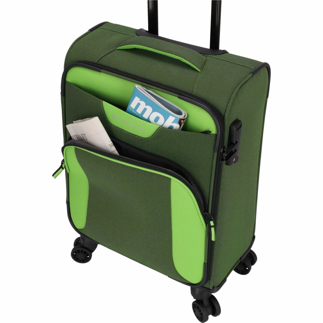 KENORADA Reisetrolley AIRSOLID 4w Spinner S 53cm Green 4 KENORADA Reisetrolley AIRSOLID 4w Spinner S 53cm Green – Bild 2
