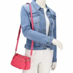 Guess Umhängetasche Noelle DBL Pouch Crossbody Magenta -Aufbewahrungstasche Geschäft 0 0264a5e81359d09 1280x1280