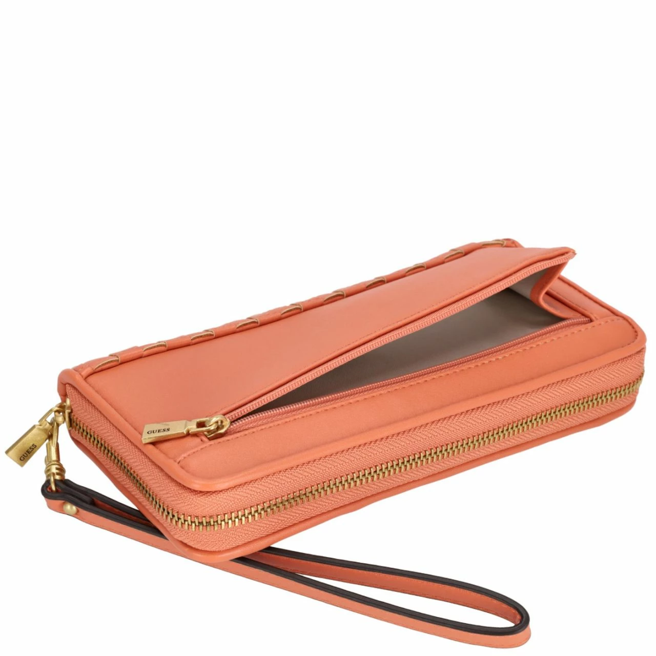 Guess Langbörse Damen Lisbet SLG Large Zip Around Papaya 4 Guess Langbörse Damen Lisbet SLG Large Zip Around Papaya – Bild 2