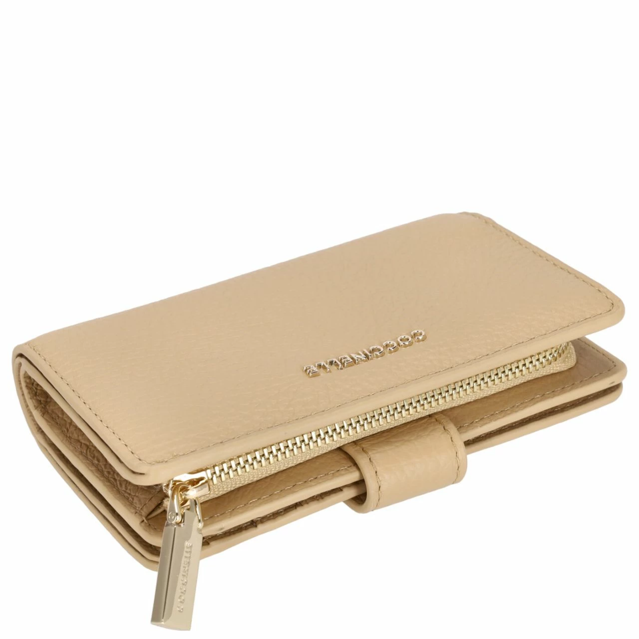Coccinelle Hochkantbörse Damen Metallic Soft Wallet Medium Fresh Beige 4 Coccinelle Hochkantbörse Damen Metallic Soft Wallet Medium Fresh Beige – Bild 2