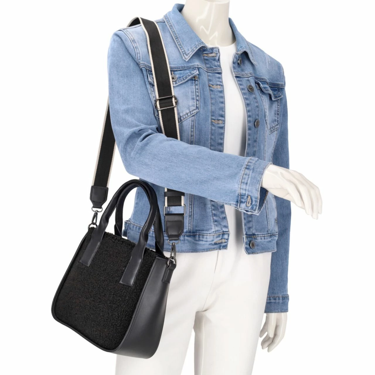 Glüxklee Kurzgriff Tasche GX-2867 Schwarz 4 Glüxklee Kurzgriff Tasche GX-2867 Schwarz – Bild 2