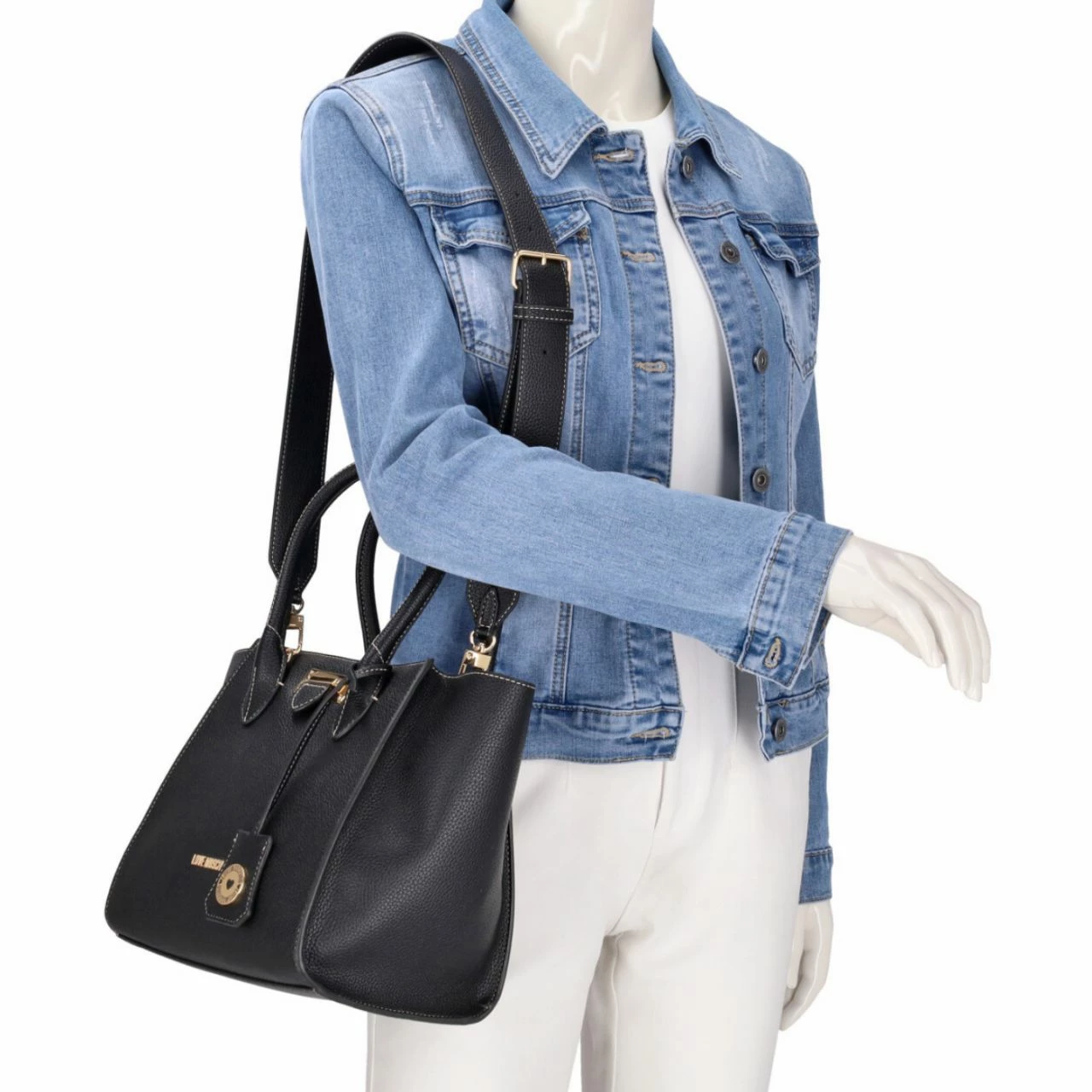 Love Moschino Kurzgriff Tasche Borsa JC4109 Nero 4 Love Moschino Kurzgriff Tasche Borsa JC4109 Nero – Bild 2