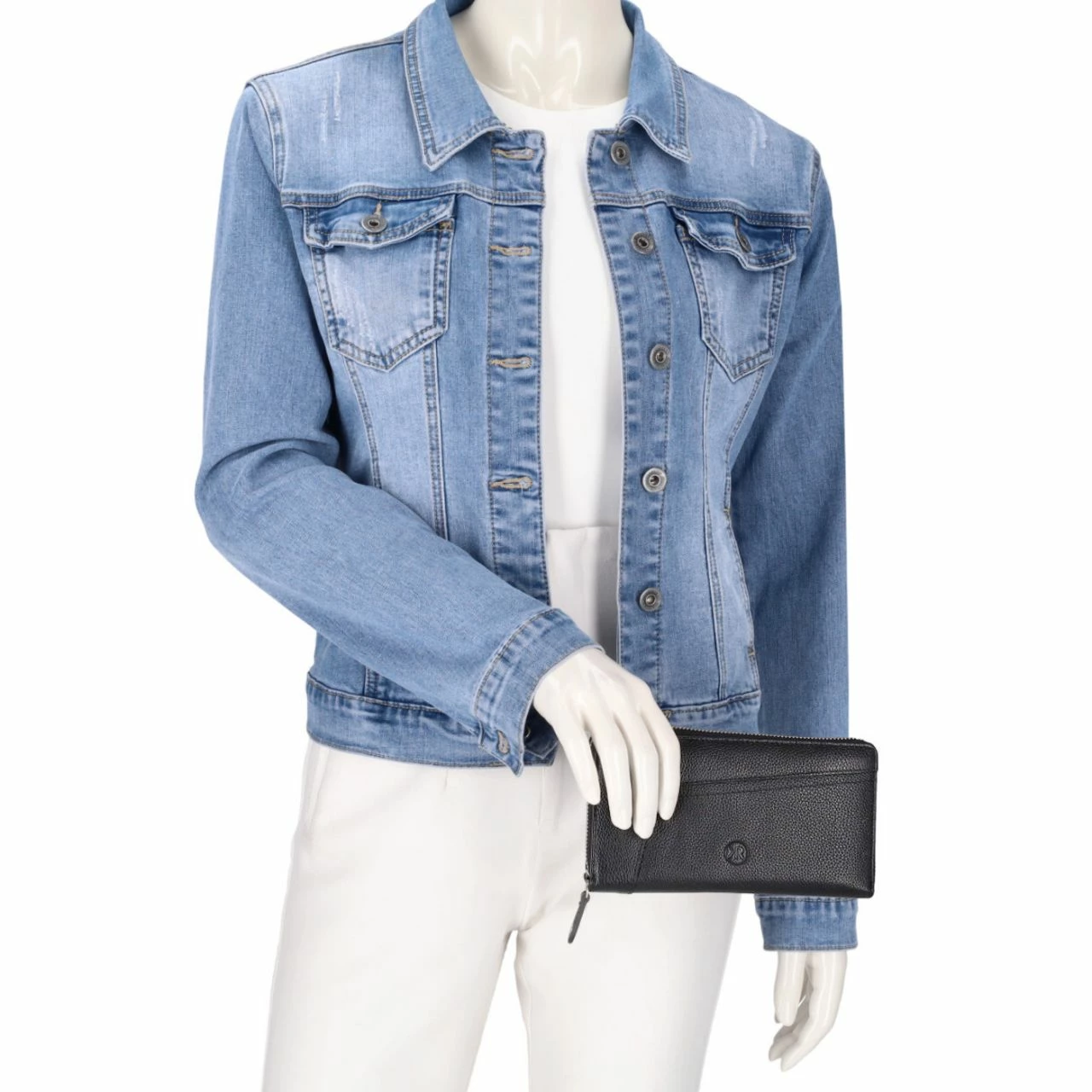 KENORADA Langbörse Damen Euphrat Long Zip Wallet Schwarz 4 KENORADA Langbörse Damen Euphrat Long Zip Wallet Schwarz – Bild 2