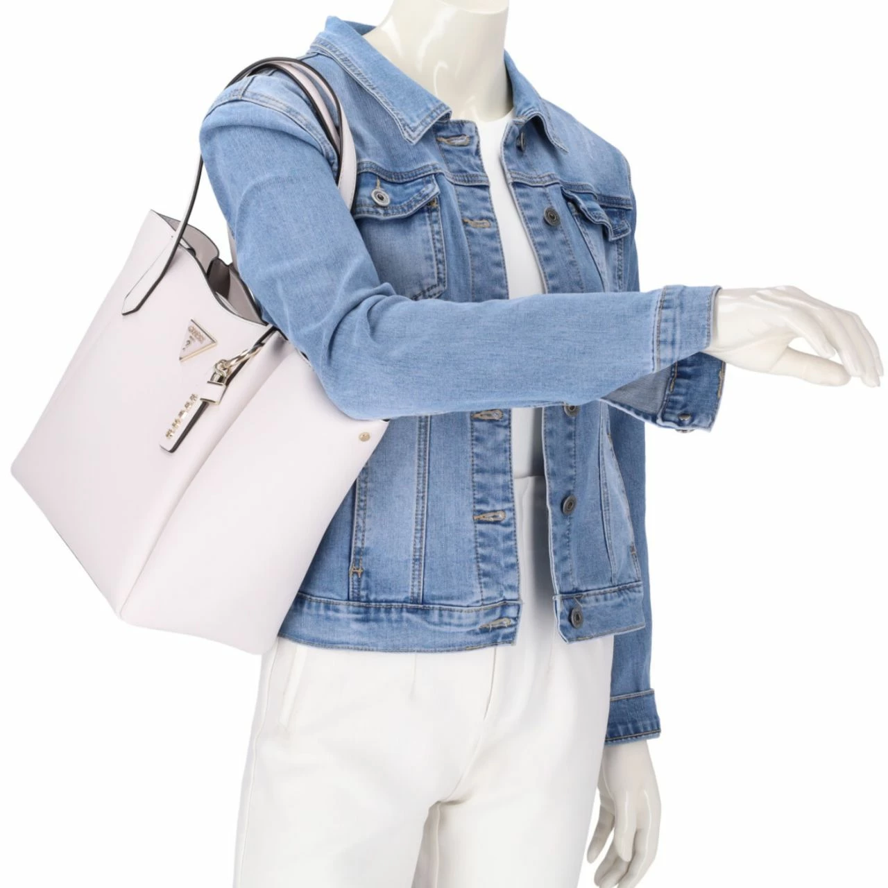 Guess Shopper Iwona Girlfriend Tote Dove 4 Guess Shopper Iwona Girlfriend Tote Dove – Bild 2