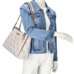 Guess Shopper Eliette Logo Girlfriend Carryall Dove Logo -Aufbewahrungstasche Geschäft 0 0265c6b0019b1bc 1280x1280